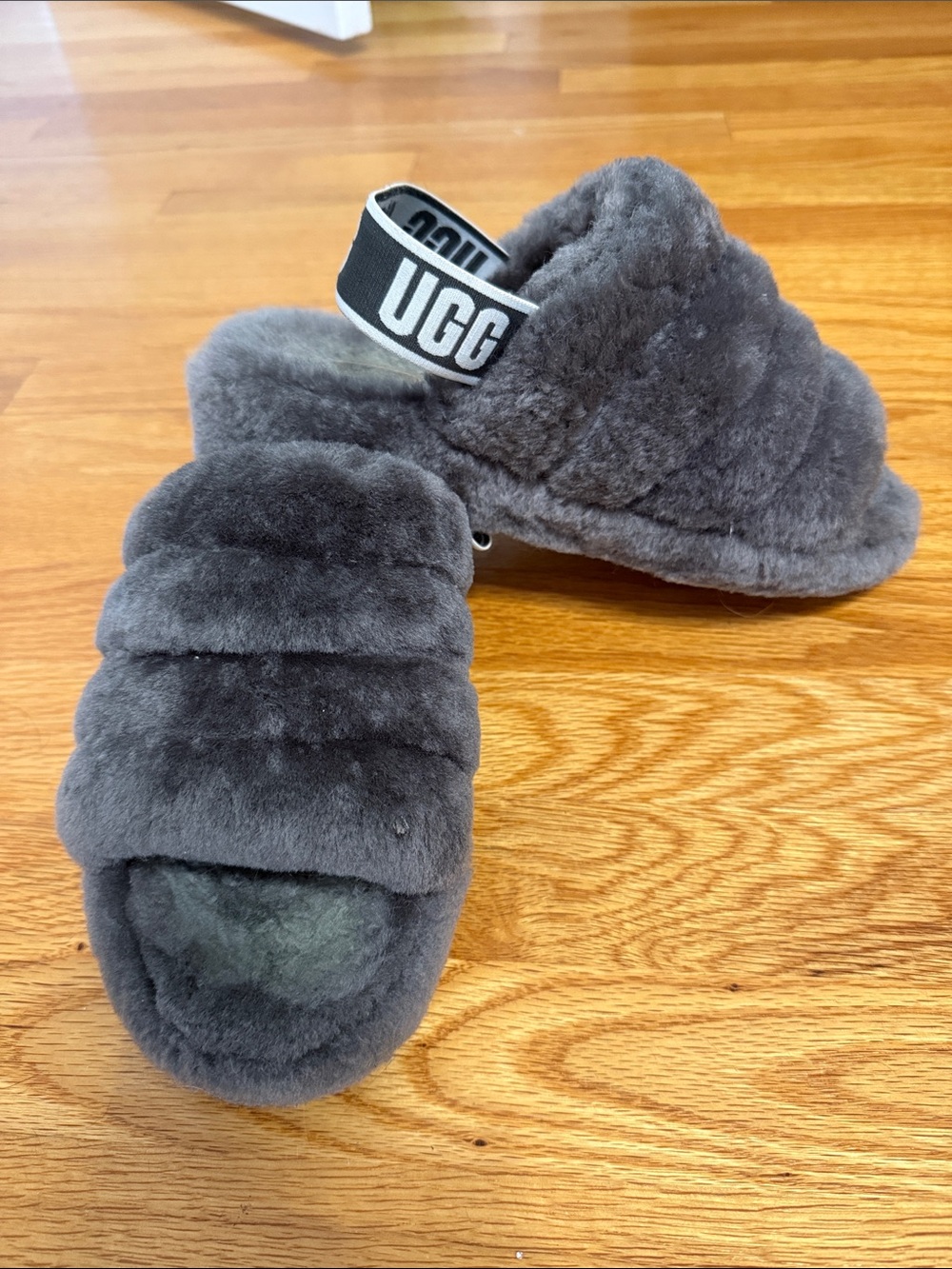Ugg Fluff Yeah Slippers Size 8 Gray